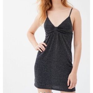 Urban Outfitters Black sparkle spaghetti strap mini dress